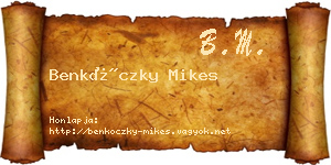 Benkóczky Mikes névjegykártya
